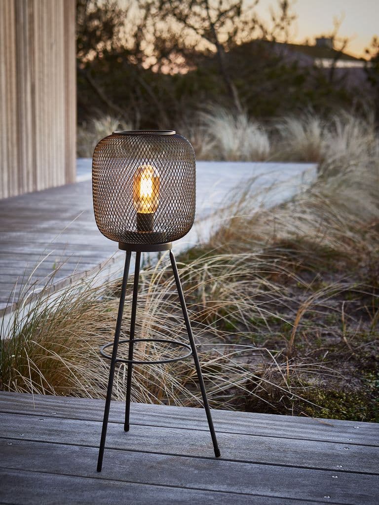 Candeeiro decorativo VANNRIKSE Ø24xA59 cm preto