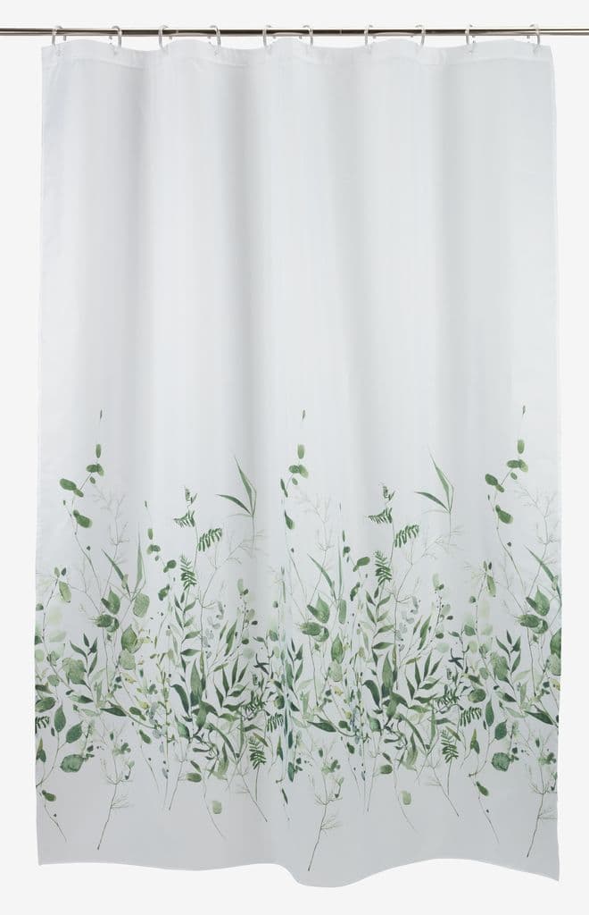 Cortina duche FILIPSTAD 150x200 branco/verde