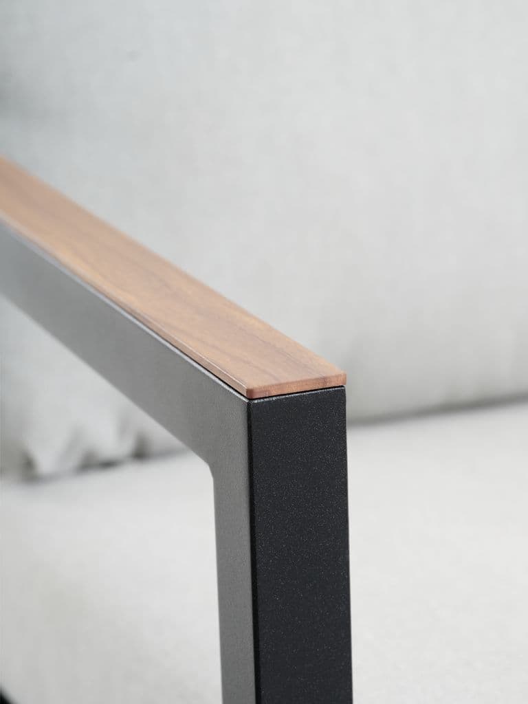 Lounge set BEJSTRUP 4 lugares cinzento
