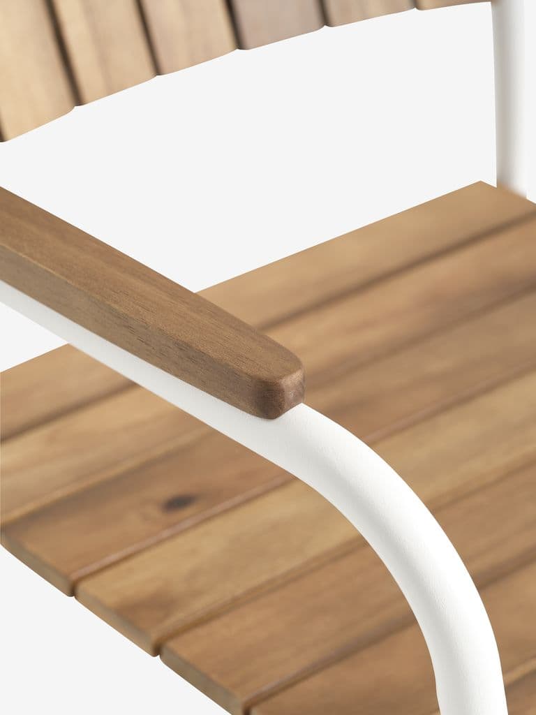 BASTRUP Ø120 mesa + 4 BASTRUP cadeira natural/branco