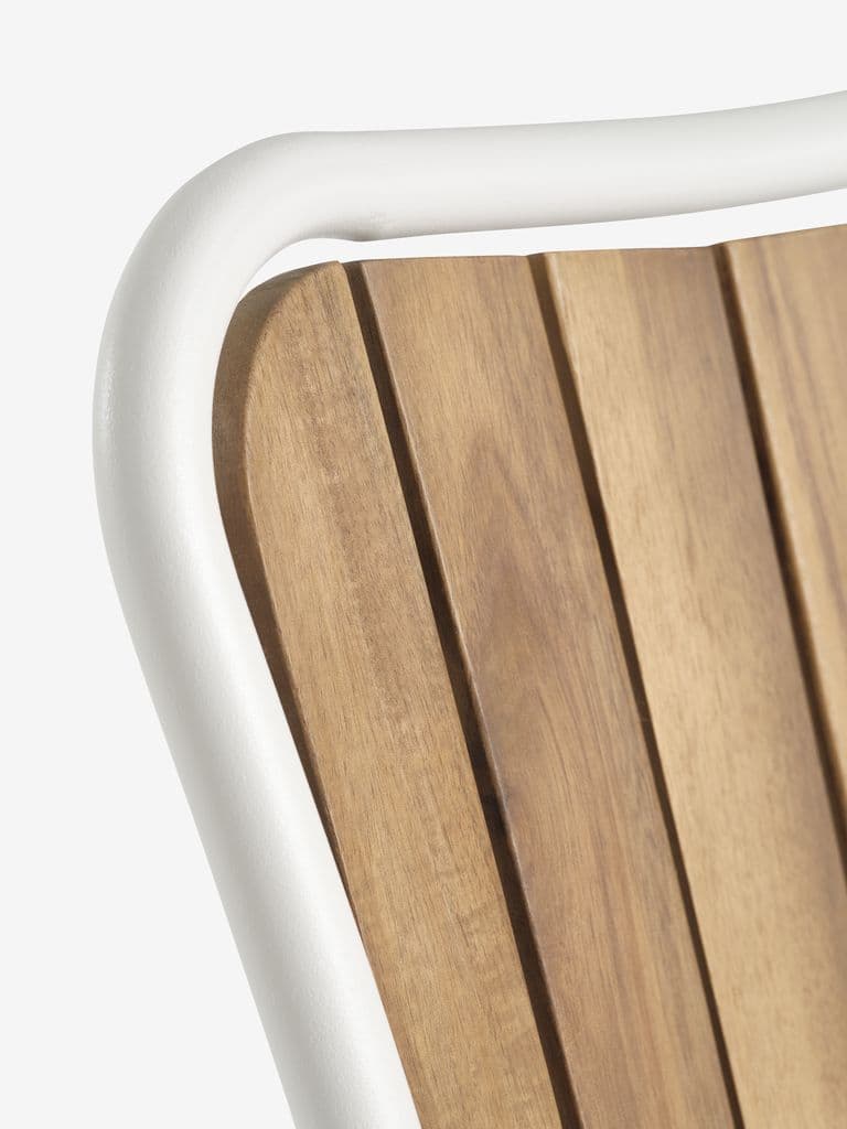 BASTRUP Ø120 mesa + 4 BASTRUP cadeira natural/branco