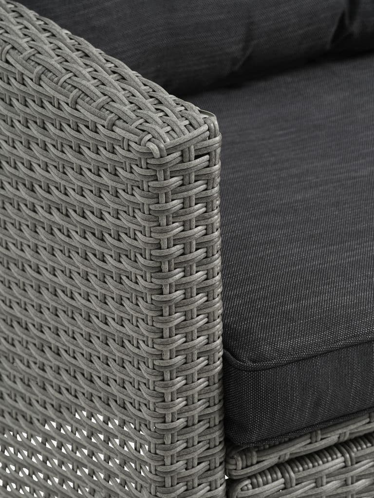 Sofá lounge com chaise-longue MORA 3 lugares cinzento
