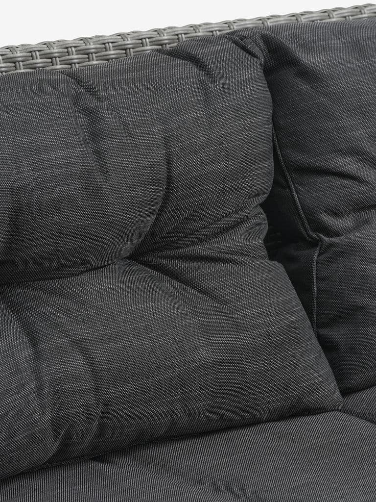 Sofá lounge com chaise-longue MORA 3 lugares cinzento
