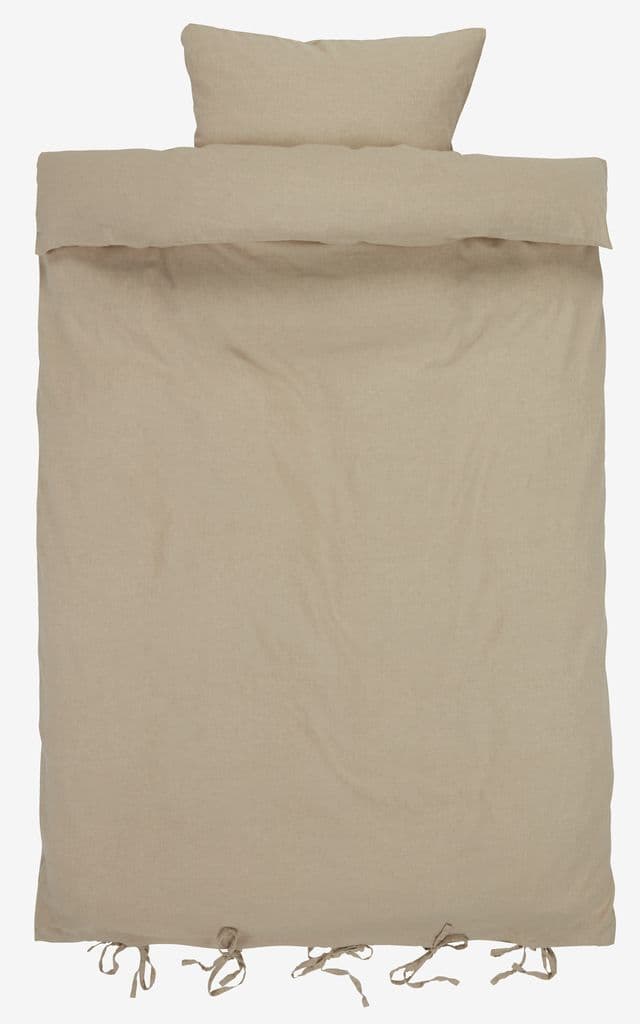 Conjunto capa edredão LINDA algodão/linho 155x220 natural