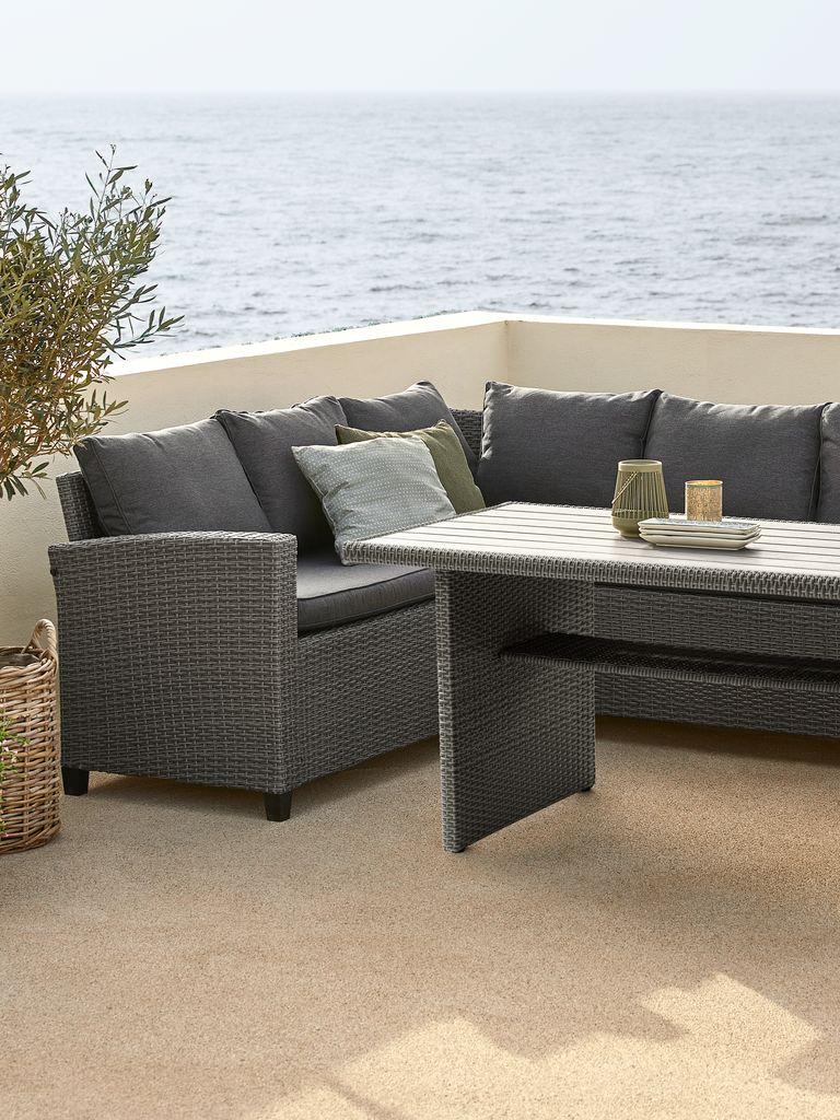 Lounge set AGERMOSE 6 lugares cinzento