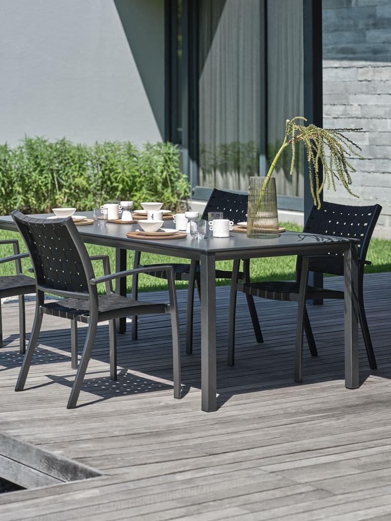 LANGET C207 mesa + 4 JEKSEN cadeira preto