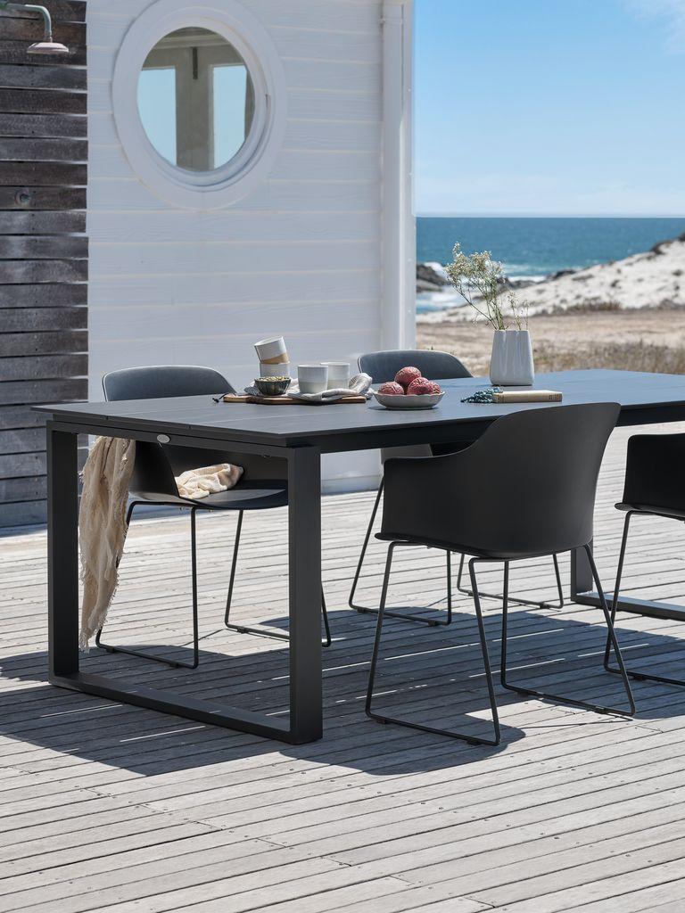 KOPERVIK C215 mesa cinzento + 4 SANDVED cadeira preto