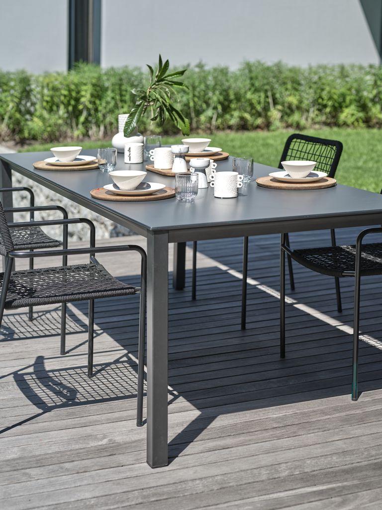 Mesa de jardim LANGET L95xC207 preto