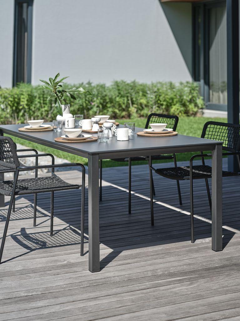 Mesa de jardim LANGET L95xC207 preto