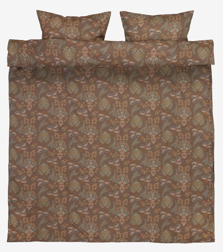 Conjunto capa edredão acetinado MIMMI 240x220 areia escuro