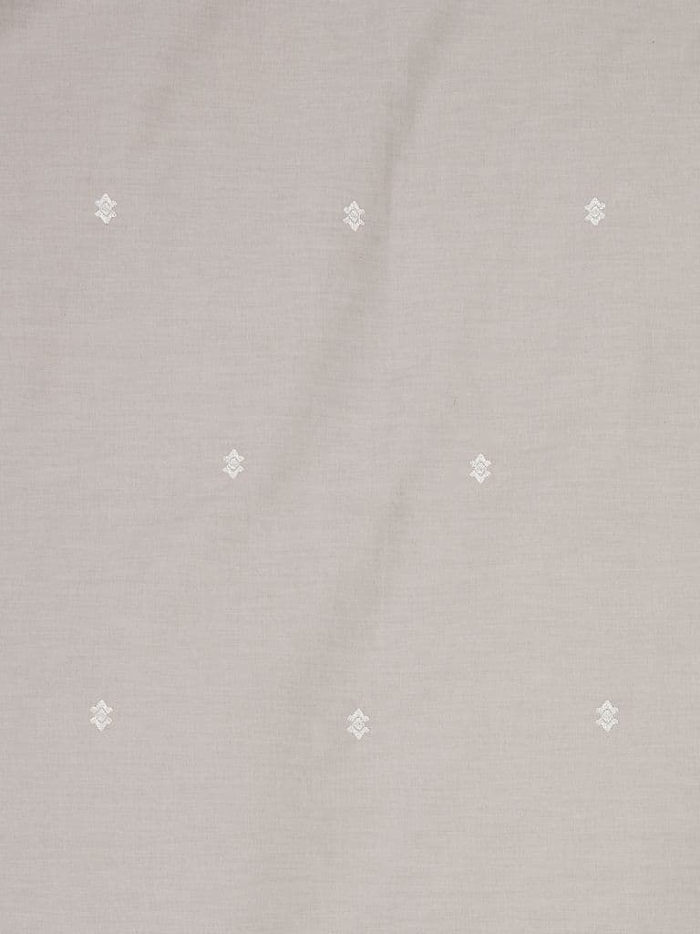 Conjunto capa edredão ELLIE 155x220 cinzento claro bordado
