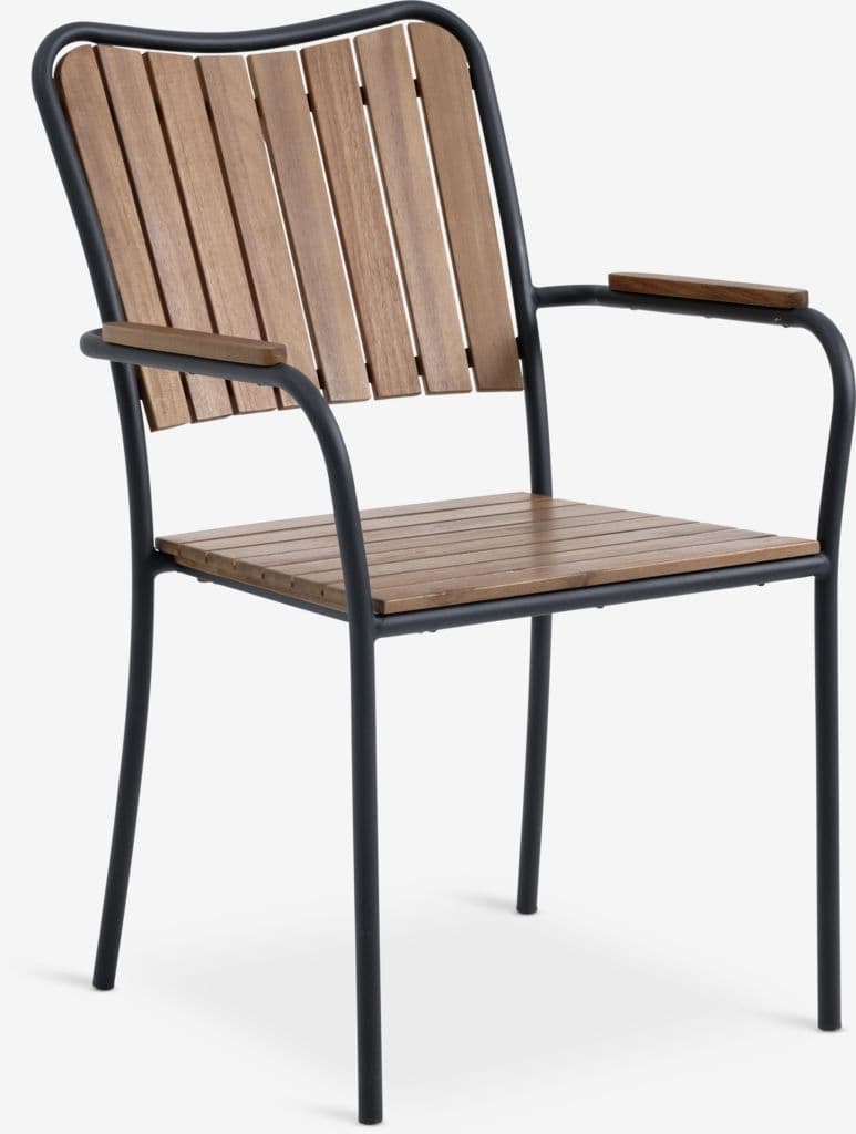 BASTRUP Ø70 mesa + 2 BASTRUP cadeira madeira dura/preto
