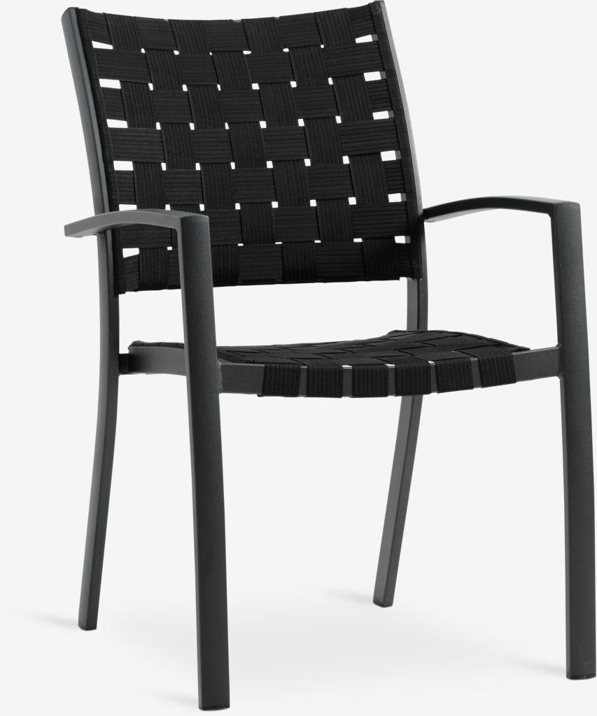 STENUNGSUND C60 mesa cinzento + 2 JEKSEN cadeira preto