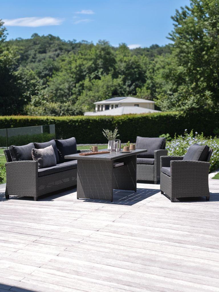 Lounge set THISE 5 lugares cinzento