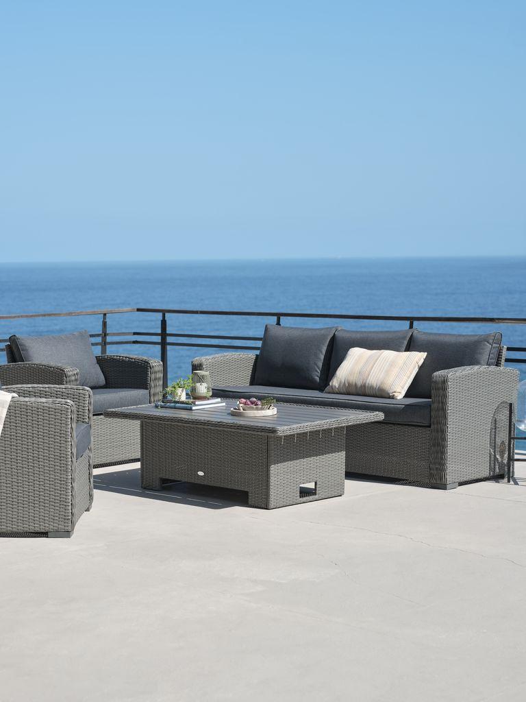 Lounge set STAVERN 5 lugares cinzento