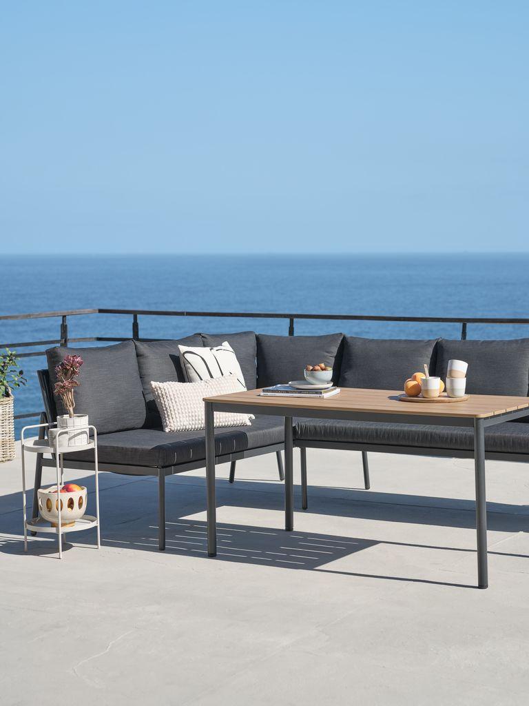 Lounge set HAFJELL 6 lugares preto