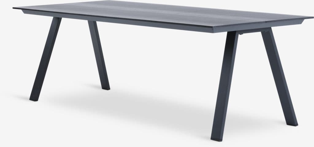 FAUSING C220 mesa preto + 4 ILDERHUSE cadeira natural