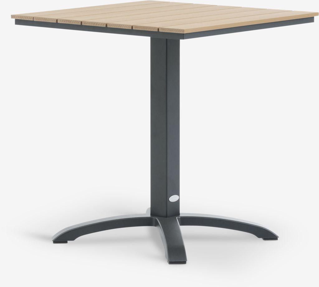 HOBRO C70 mesa natural + 2 BRAVA cadeira cinzento