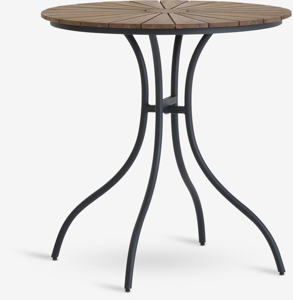 BASTRUP Ø70 mesa + 2 BASTRUP cadeira madeira dura/preto