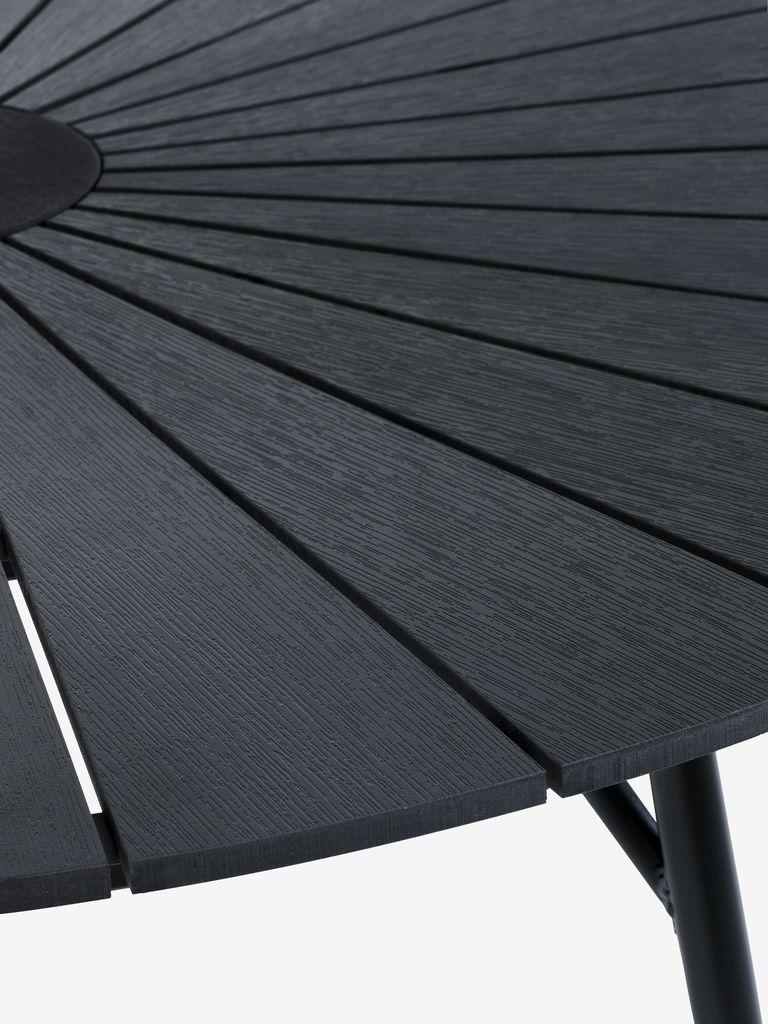 Mesa de jardim RANGSTRUP Ø130 preto/preto