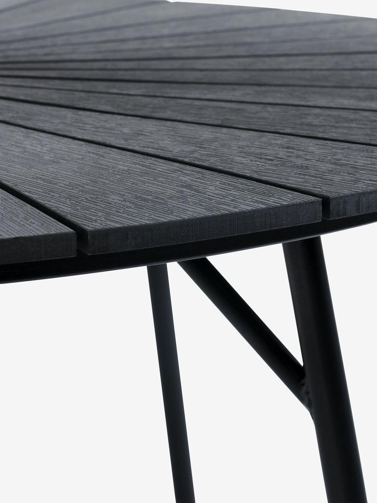 Mesa de jardim RANGSTRUP Ø130 preto/preto