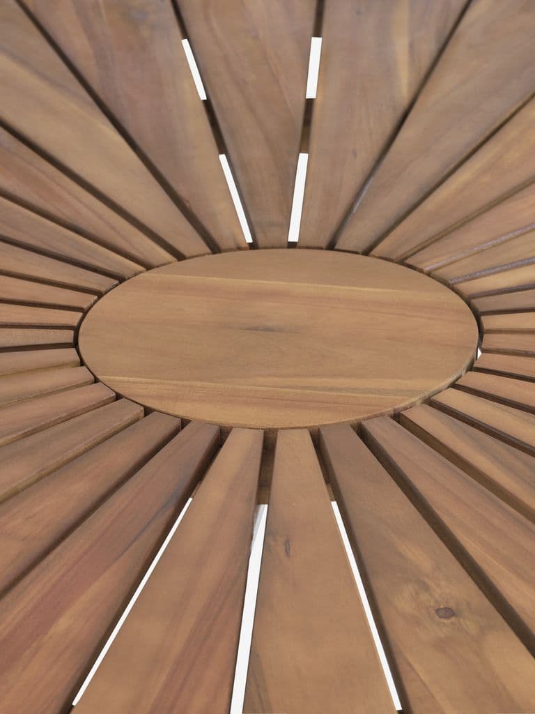 BASTRUP Ø120 mesa madeira/branco + 4 GUDHJEM cadeira