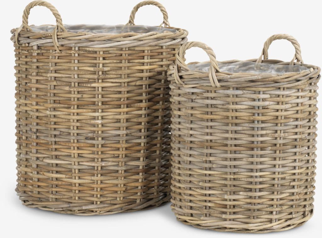 Cesto de jardim SANSEBIE Ø50/40 kubu natural 2 unidades