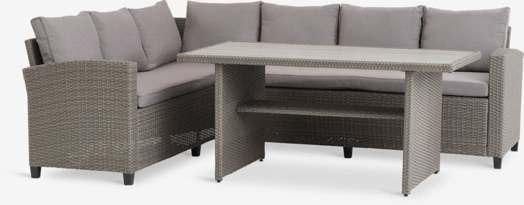 Lounge set AGERMOSE 6 lugares arrumação natural