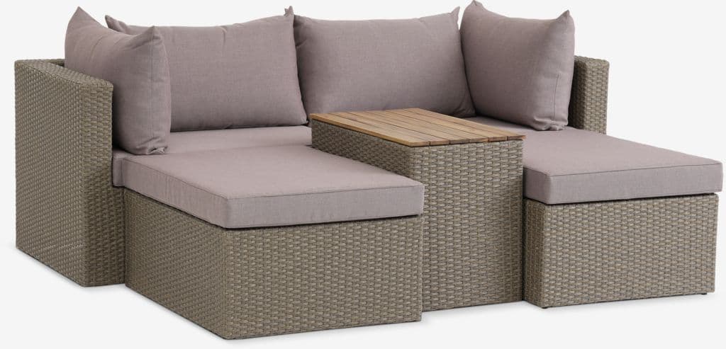 Lounge set modular ABED 4 lugares natural