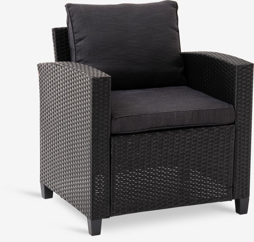 Cadeira lounge AGERMOSE preto