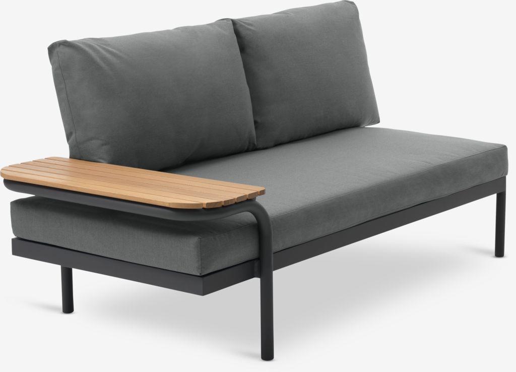 Chaise-longue ODDESUND cinzento