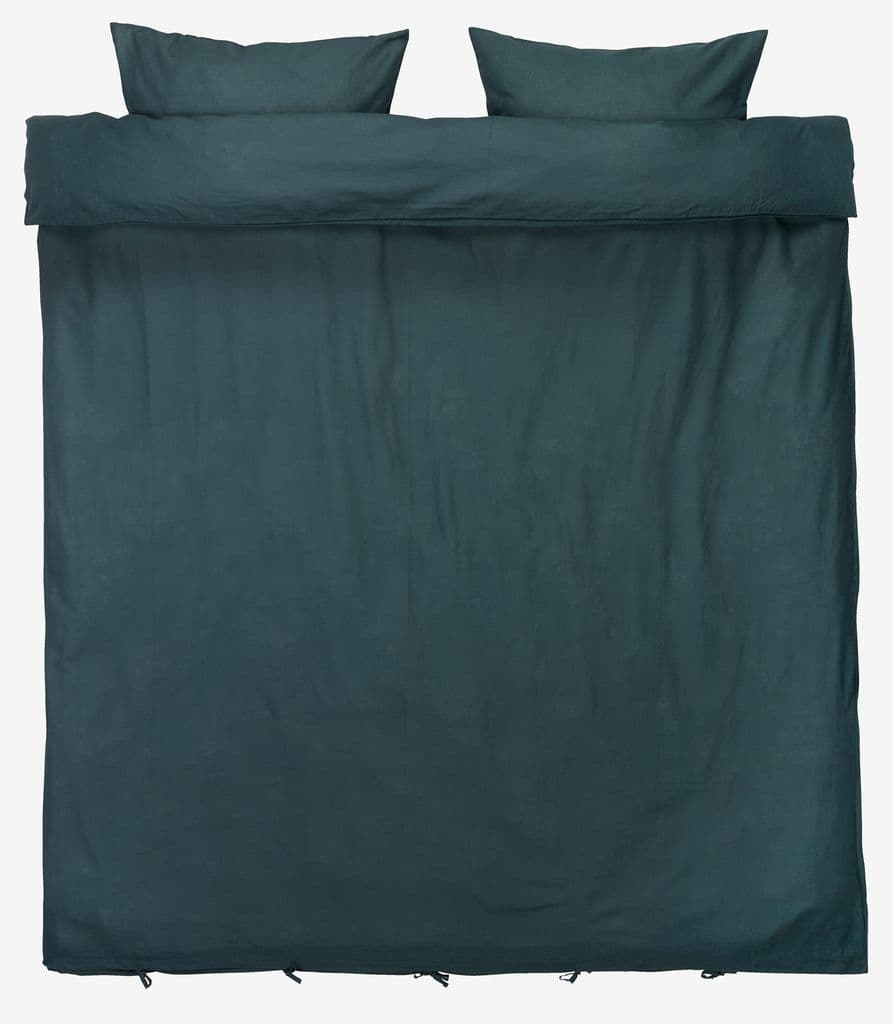 Conjunto capa edredão LINDA algodão/linho 240x220 petróleo