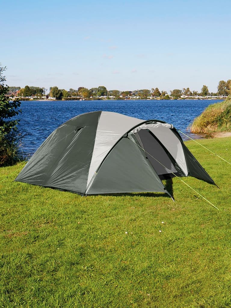 Tenda LAMMEFJORD 4 lugares azeitona/cinzento