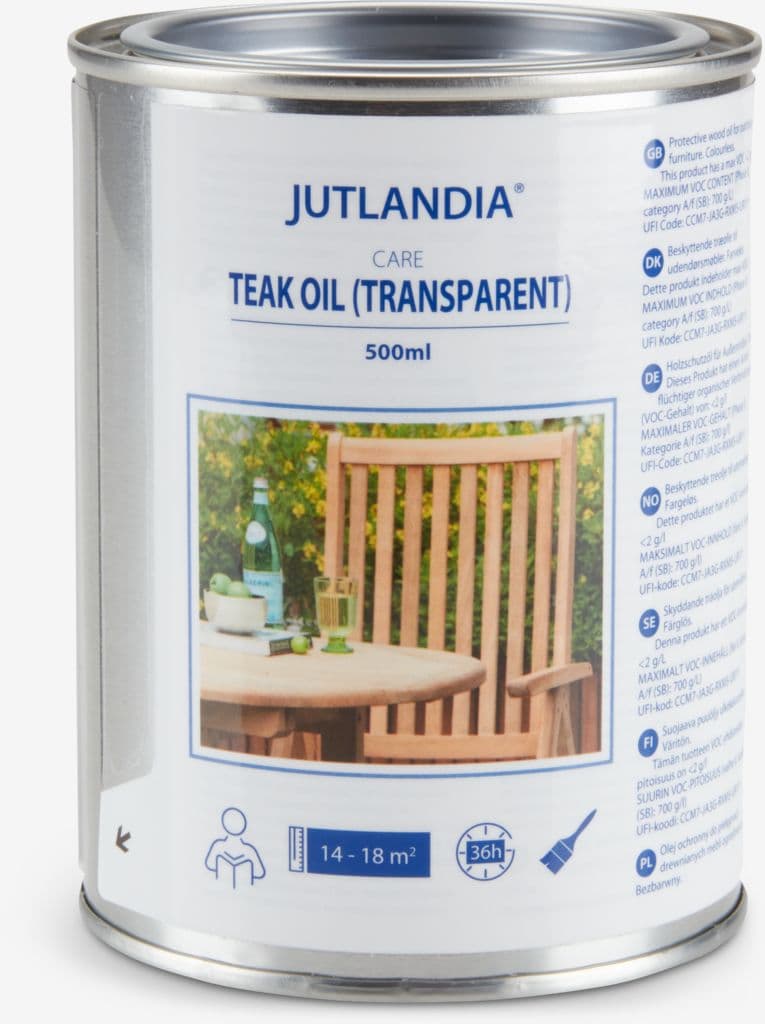 Óleo para madeira JUTLANDIA teca 0,5L