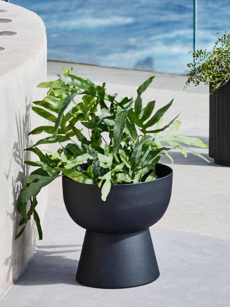 Vaso de jardim LOMVI Ø30xA30 preto