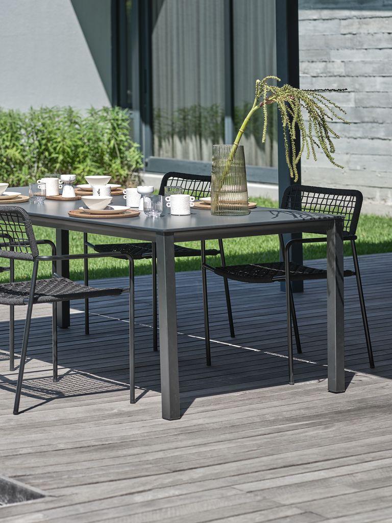 Mesa de jardim LANGET L95xC207 preto