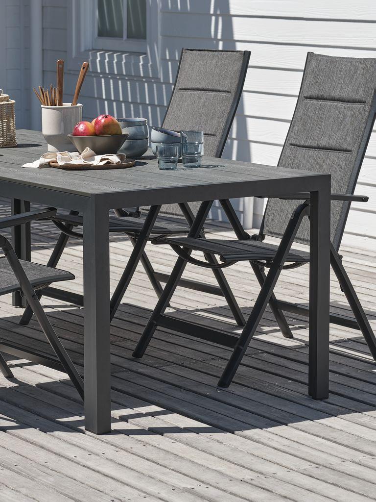 Mesa de jardim PINDSTRUP L90xC205 cinzento