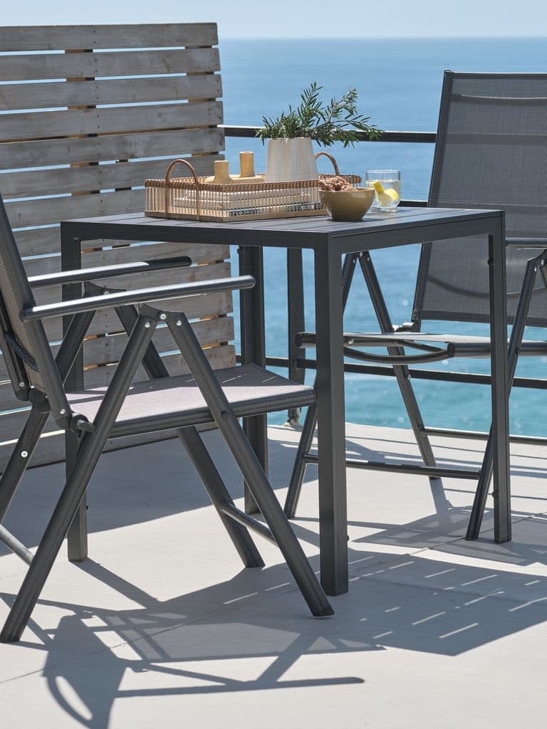 Mesa de jardim JERSORE L70xC70 preto