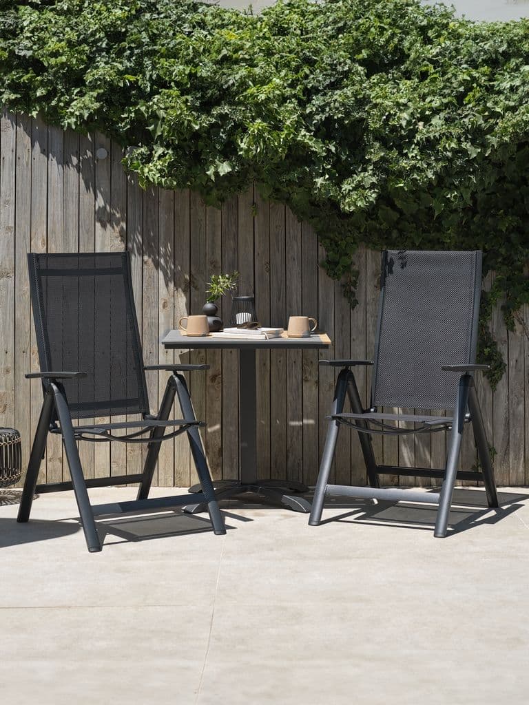 HOBRO C70 mesa cinzento + 2 LOMMA cadeira preto