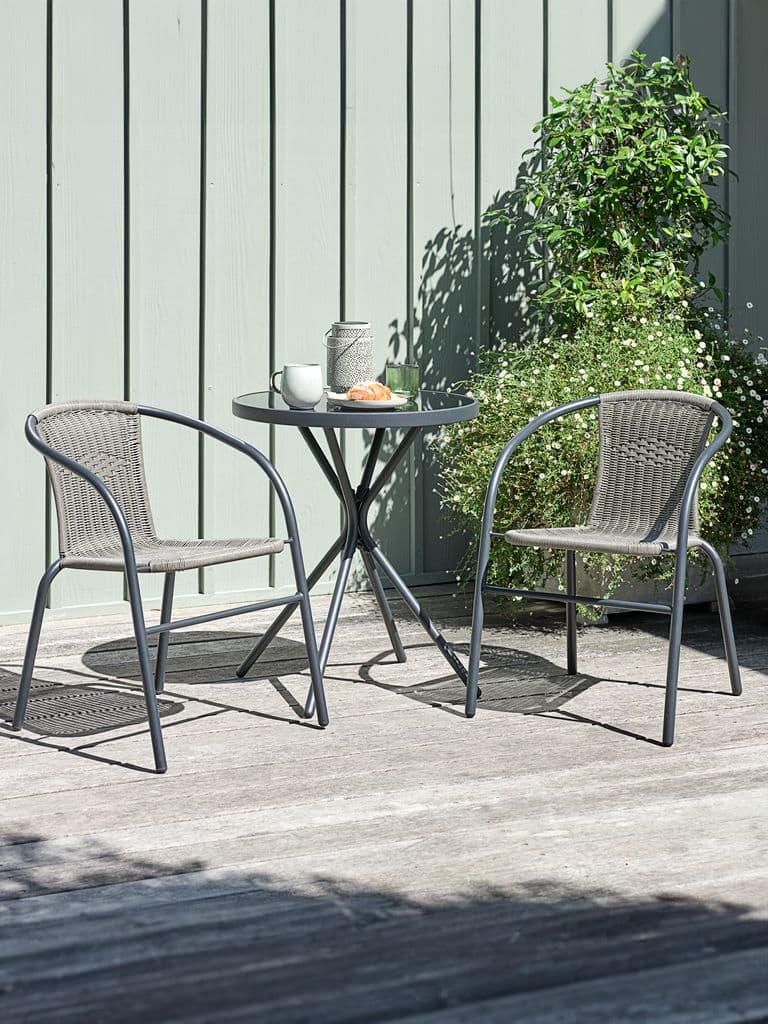 RADSTRUP Ø60 mesa + 2 GRENAA cadeira preto