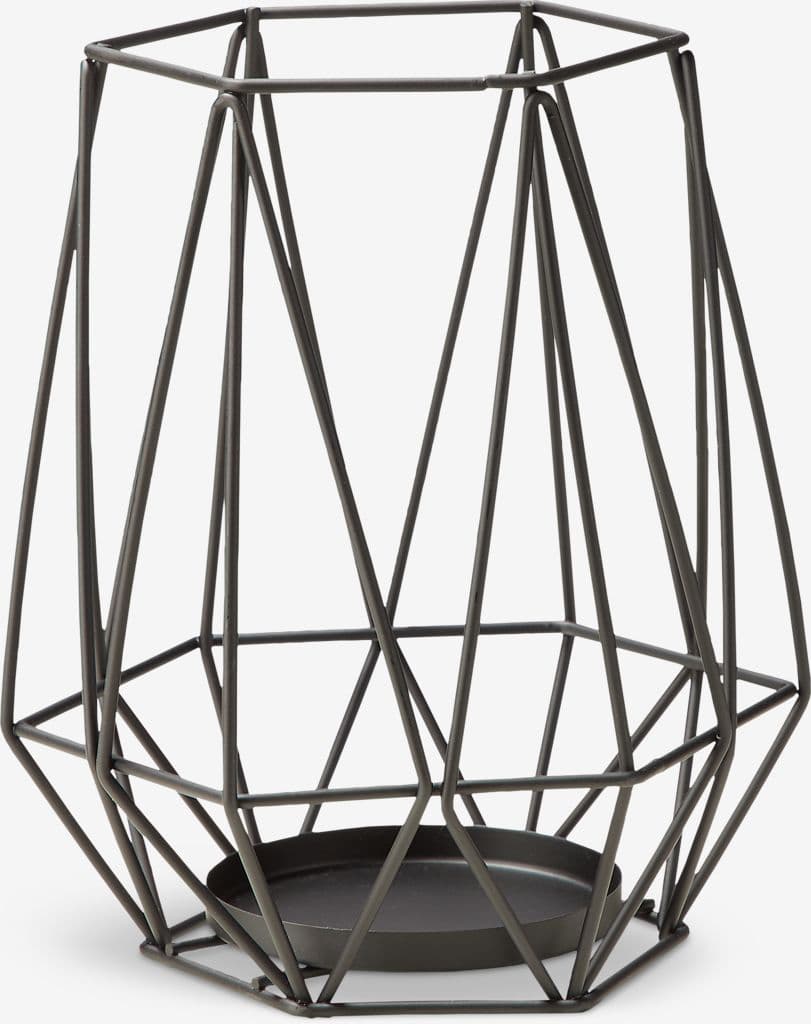 Castiçal NORDIC Ø16xA19cm preto