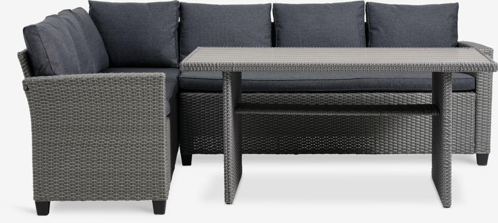 Lounge set AGERMOSE 6 lugares cinzento