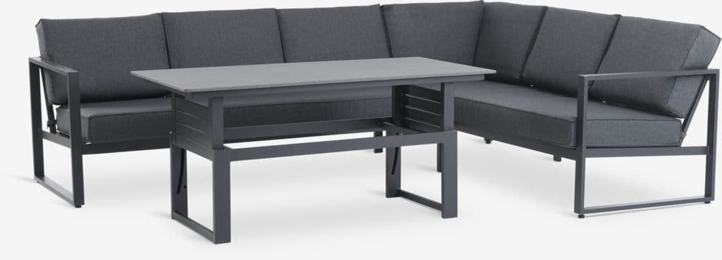 Lounge set VONGE 6 lugares preto