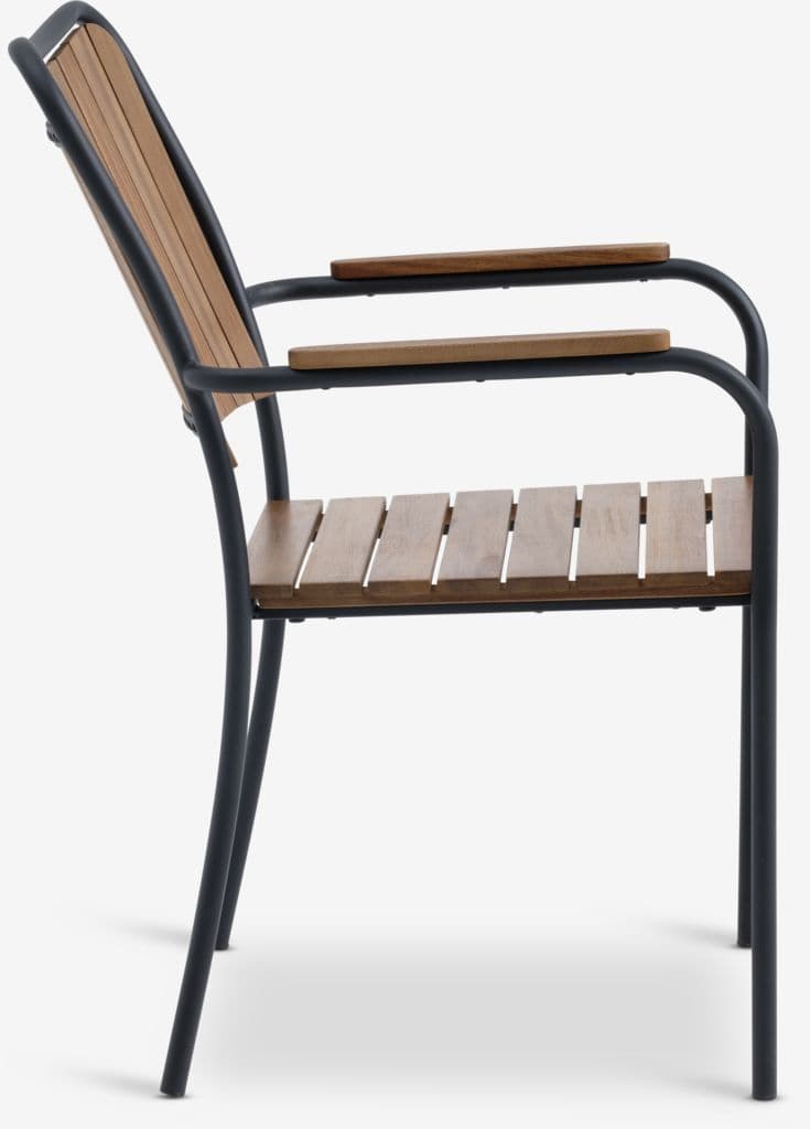 BASTRUP Ø70 mesa + 2 BASTRUP cadeira madeira dura/preto