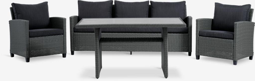 Lounge set THISE 5 lugares cinzento