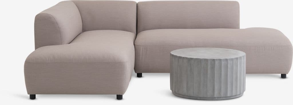 Lounge set DALER cinzento + VEDBY 5 lugares 4 estações bege