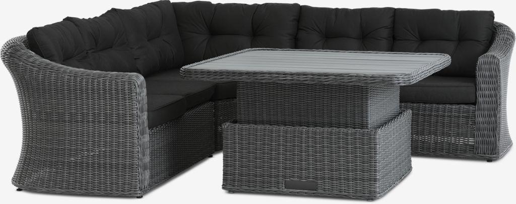 Lounge set TAMBOHUSE 5 lugares cinzento