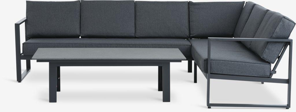 Lounge set VONGE 6 lugares preto