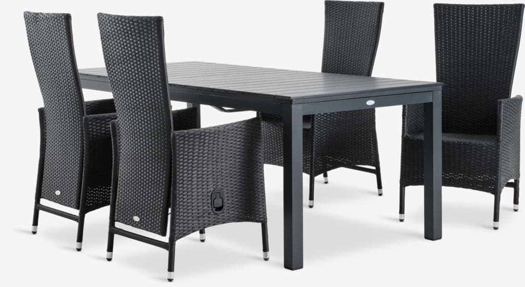 VATTRUP C206/321 mesa + 4 SKIVE cadeira preto