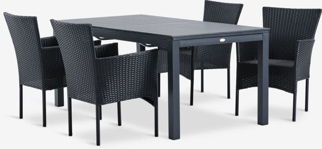 VATTRUP C172/276 mesa + 4 AIDT cadeira preto